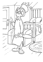 A coloring page of peter pan